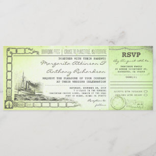 tarjeta de embarque entradas para la boda náutica