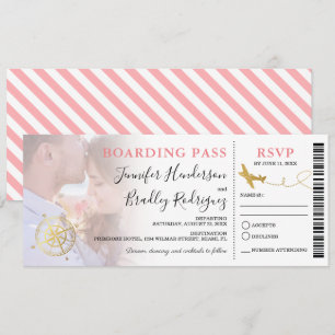 Tarjeta de Embarque   Foto de Boda de Destino