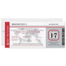 Tarjeta de embarque para viajeros del mundo Bat Mi