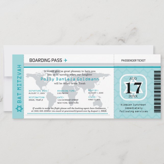 Tarjeta de embarque para viajeros del mundo Bat Mi (Anverso)
