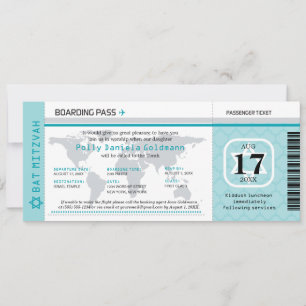 Tarjeta de embarque para viajeros del mundo Bat Mi
