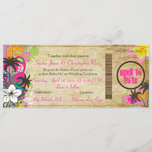 Tarjeta de embarque PixDezines al paraíso