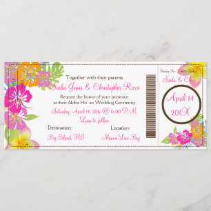 Tarjeta de embarque PixDezines Leis de Hibiscus / 