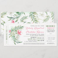 Tarjeta de embarque | Playa Floral | Billete Boda