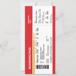 Tarjeta de embarque - Rojo