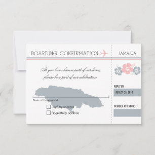 Tarjeta de embarque RSVP a Jamaica