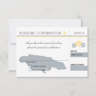 Tarjeta de embarque RSVP A JAMAICA