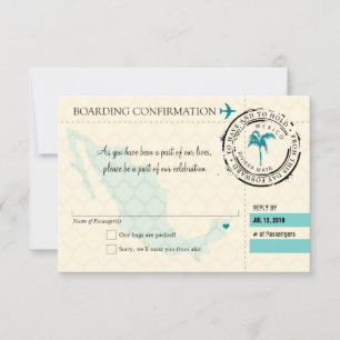 Tarjeta de embarque RSVP a México