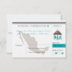 Tarjeta de embarque RSVP a México