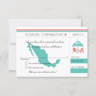 Tarjeta de embarque RSVP a México
