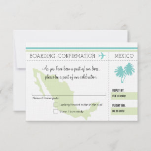 Tarjeta de embarque RSVP A MÉXICO