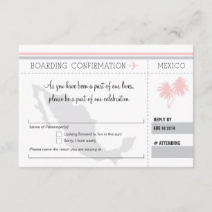 Tarjeta de embarque RSVP A MÉXICO