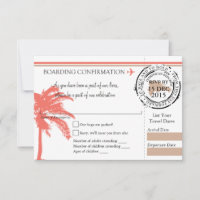 Tarjeta de embarque RSVP a República Dominicana