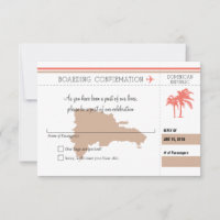 Tarjeta de embarque RSVP a República Dominicana |