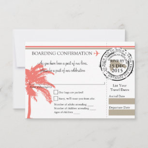 Tarjeta de embarque RSVP a República Dominicana