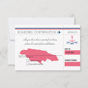 Tarjeta de embarque RSVP Jamaica