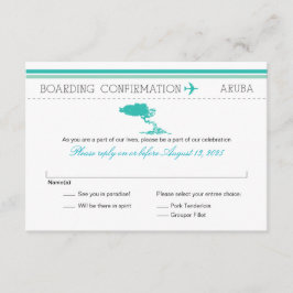 Tarjeta de embarque RSVP para Aruba