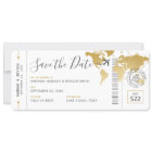 Tarjeta de embarque Salve el mapa del mundo de la