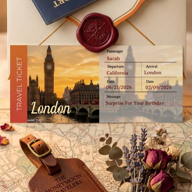Tarjeta de embarque sorpresa viaje a Londres (Subido por el creador)