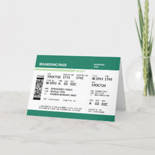 Tarjeta de embarque - Verde