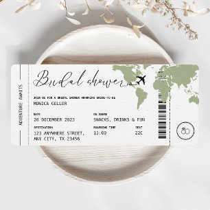 Tarjeta de embarque Viaje Brigada Ducha Sage Green