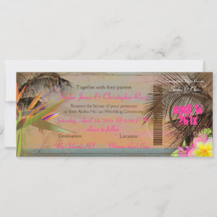 Tarjeta de embarque vintage PixDezines/ave del par