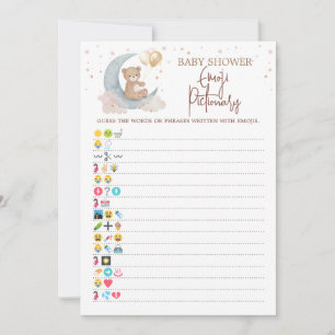 Tarjeta de Emoji de Baby Shower por la luna