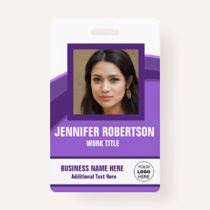 Tarjeta de empleado fotográfico personalizada