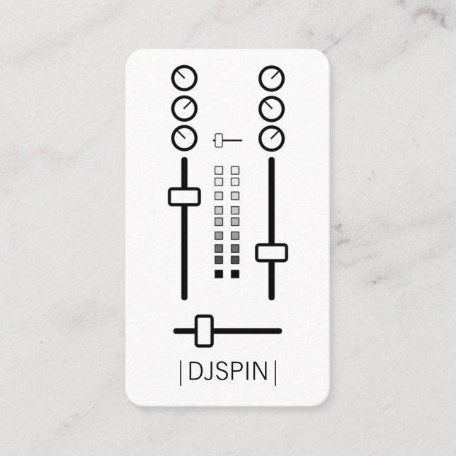 Tarjeta de empleo para DJ (Anverso)