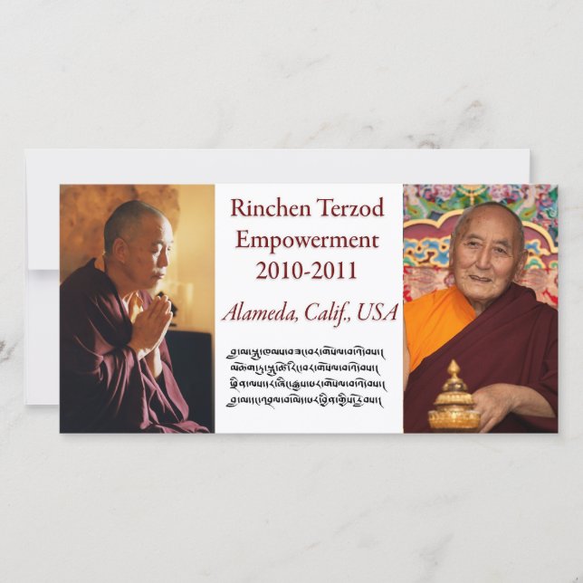 Tarjeta de empoderamiento Rinchen Terzod (Anverso)