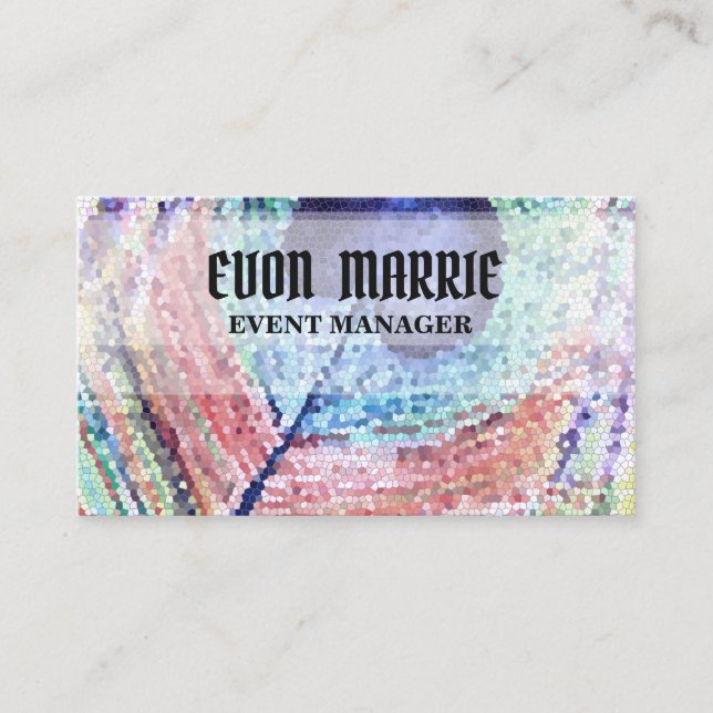 Tarjeta de empresa de arte de resumen de plumas de (Anverso)