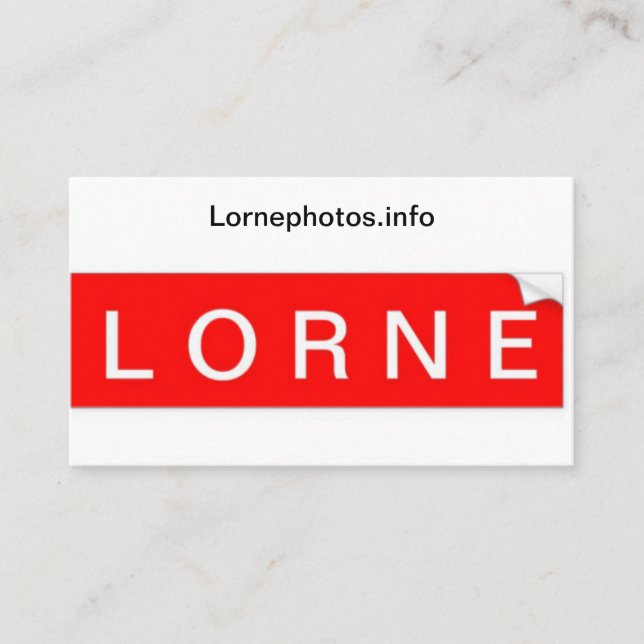 Tarjeta de empresa Lorne (Anverso)