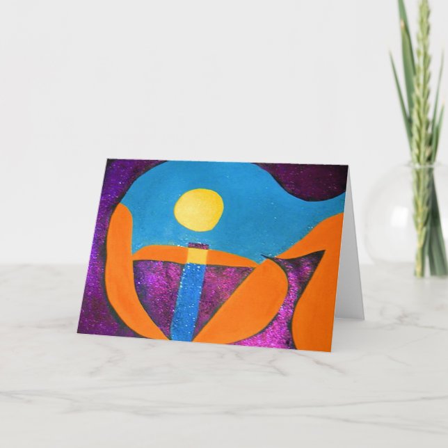 Tarjeta DÉ en arte abstracto de la palabra (Anverso)