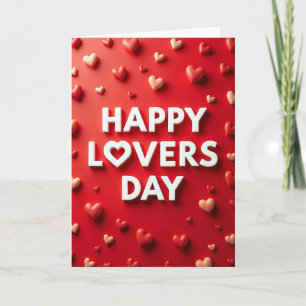 Tarjeta de enamorados con diseño gráfico conmovedo