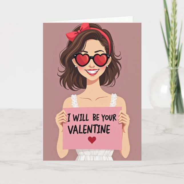 Tarjeta de encaje de corazón de San Valentín (Anverso)