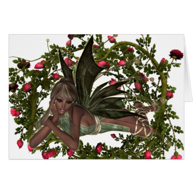 Tarjeta de encargo afroamericana del Faery del (Anverso (Horizontal))