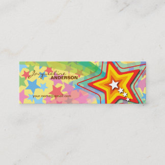 Tarjeta de encargo colorida del perfil del arco