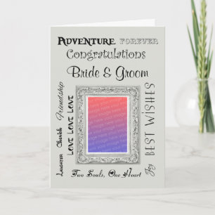 Tarjeta de encargo de la enhorabuena de la boda de