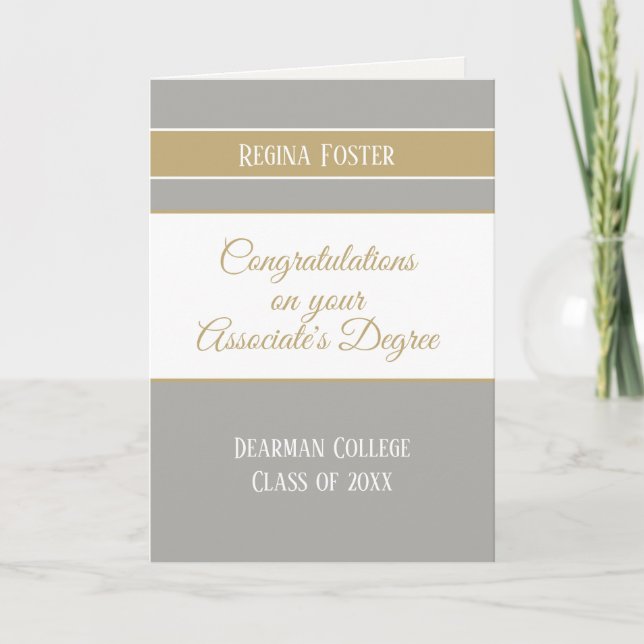Tarjeta de encargo de la graduación de la (Anverso)