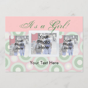 Tarjeta de encargo de la invitación del nacimiento