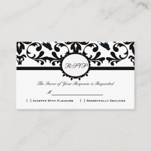 Tarjeta de encargo de la respuesta de la boda del