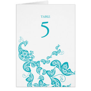 Tarjeta de encargo de la tabla de la boda del pavo