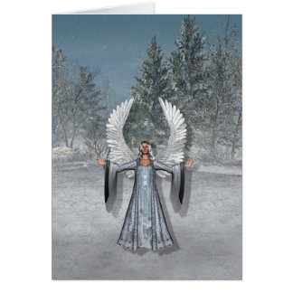 Tarjeta de encargo del ángel del invierno del KRW