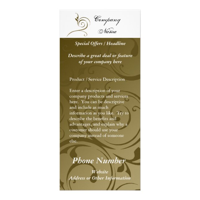 Tarjeta de encargo del estante, diseño del (Frente)