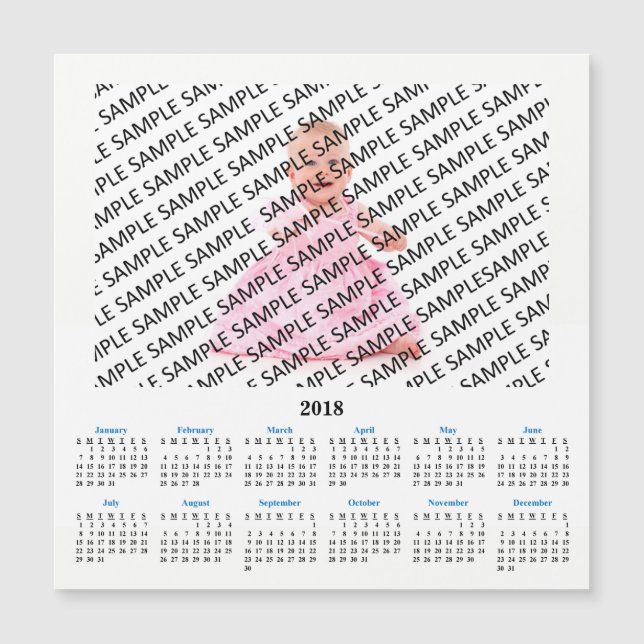 Tarjeta de encargo del imán del calendario de la (Anverso)