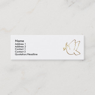 Tarjeta de encargo del perfil de la paloma del