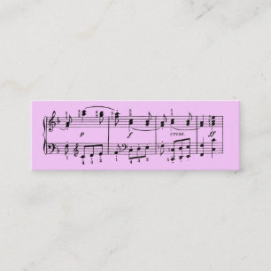Tarjeta de encargo del perfil de las notas