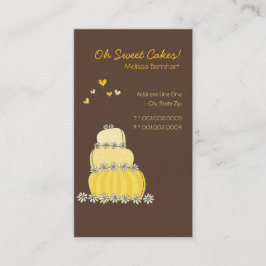 Tarjeta de encargo del perfil del pastel de bodas