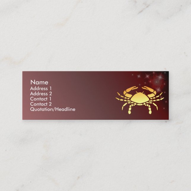 Tarjeta de encargo del perfil del Rótulo del (Anverso)