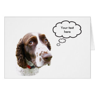 Tarjeta de encargo del perro de aguas de saltador